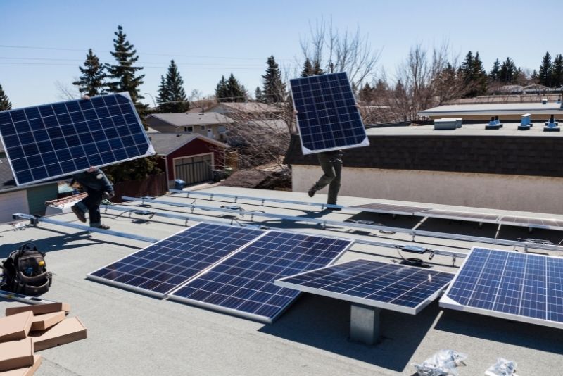 Ongoing solar panels installation